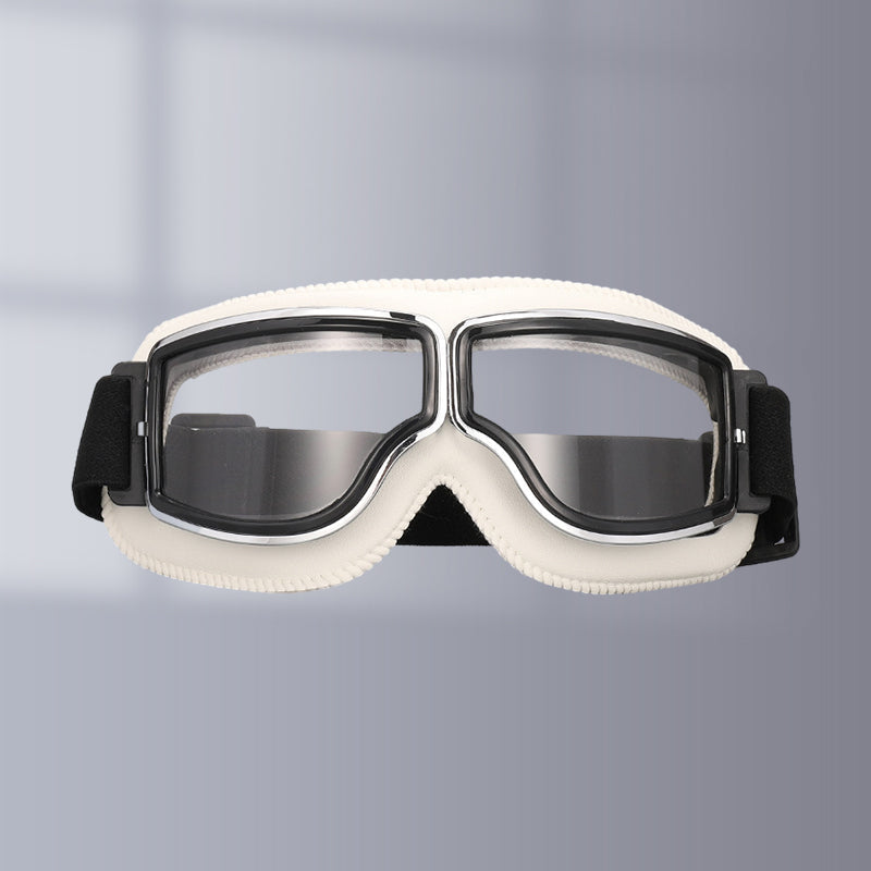 Gafas de moto con estilo clásico, unisex y plegables para una protección UV óptima.