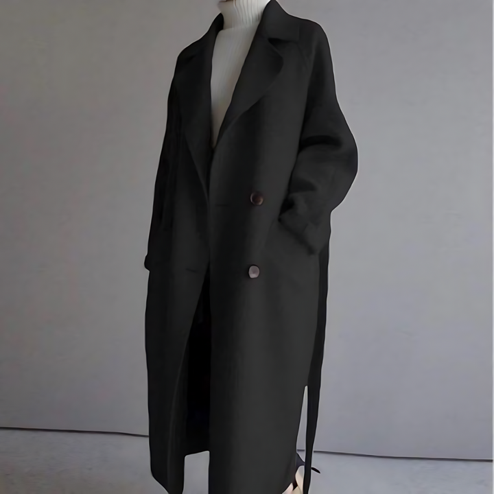 Moderna gabardina clásica de mujer, chaqueta versátil para un look elegante y sofisticado de entretiempo.