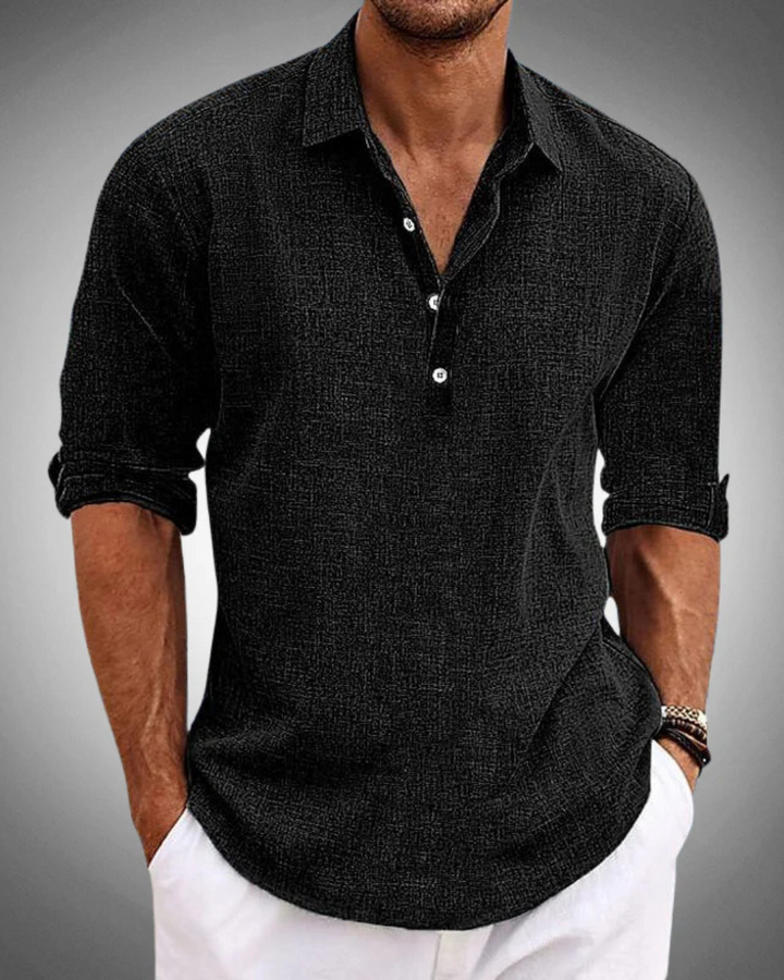 Ropa de hombre: camisa de algodón transpirable, perfecta para un look casual o elegante en verano.