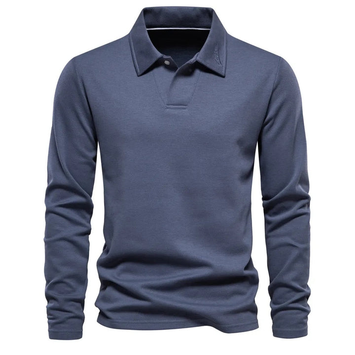 Camisa casual de manga larga para hombre, estilo versátil y elegante. Ideal para otoño y primavera.