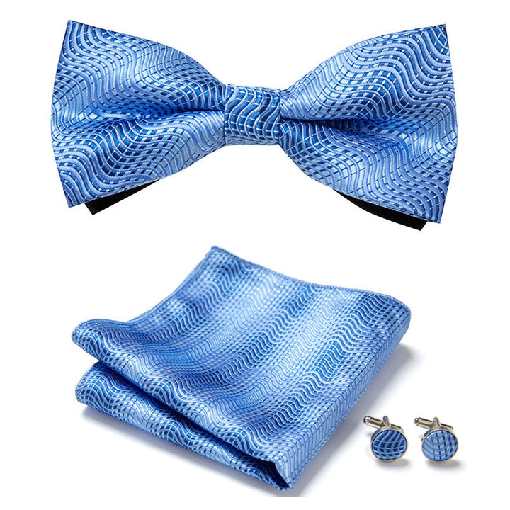 Pajarita de poliéster con patrón floral, accesorio sofisticado para hombres. [[lstfy-media:9]]