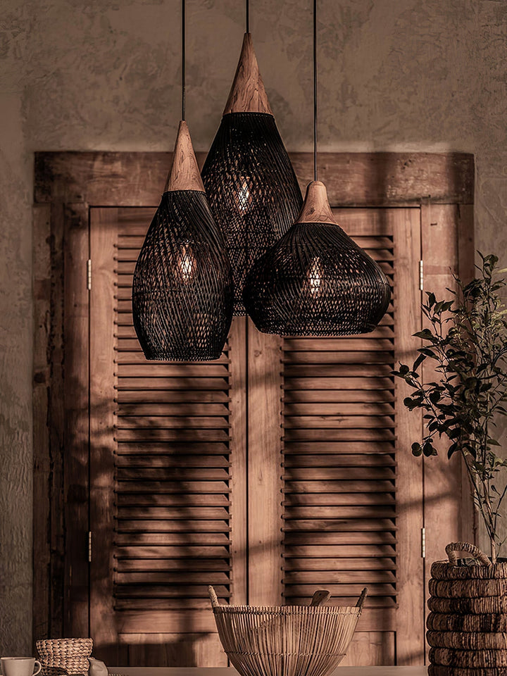 Decoración natural: lámpara colgante de techo hecha a mano, realza tu espacio.