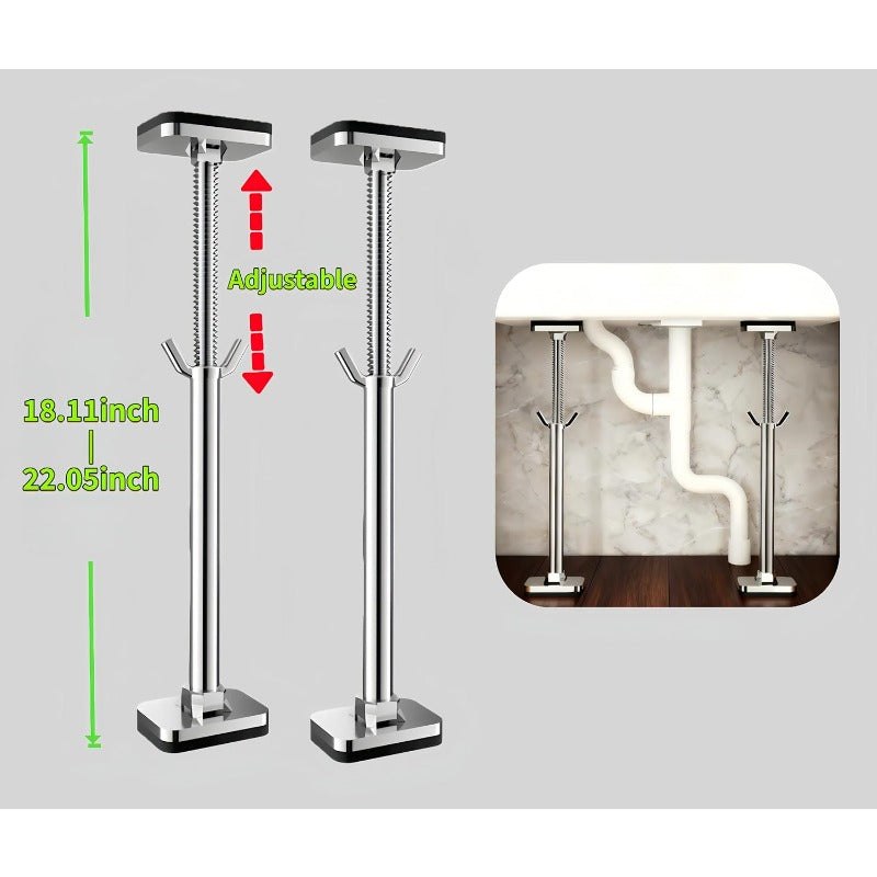 Soporte universal reforzado para lavabo bajo encimera, fácil instalación y estabilidad en hogar.
