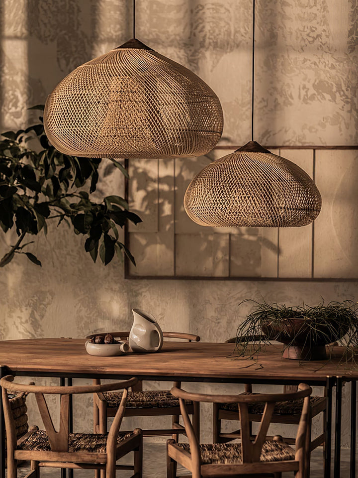 Lámpara de techo artesanal bohemia, luz colgante que añade calidez a tu decoración.