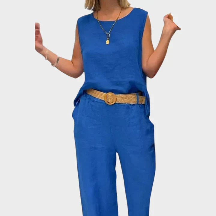 Conjunto de dos piezas boho para mujer, cómodo y elegante, perfecto para un estilo casual de verano.
