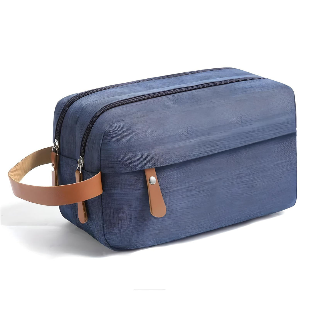 Neceser personal para hombre. Organizador de viaje y aseo, diseño moderno y elegante para accesorios compactos.