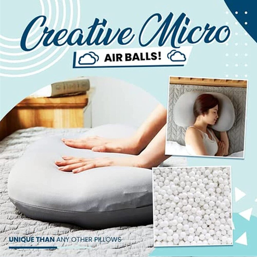 Almohada ortopédica para alinear columna, soporte cervical y mejorar postura al dormir.