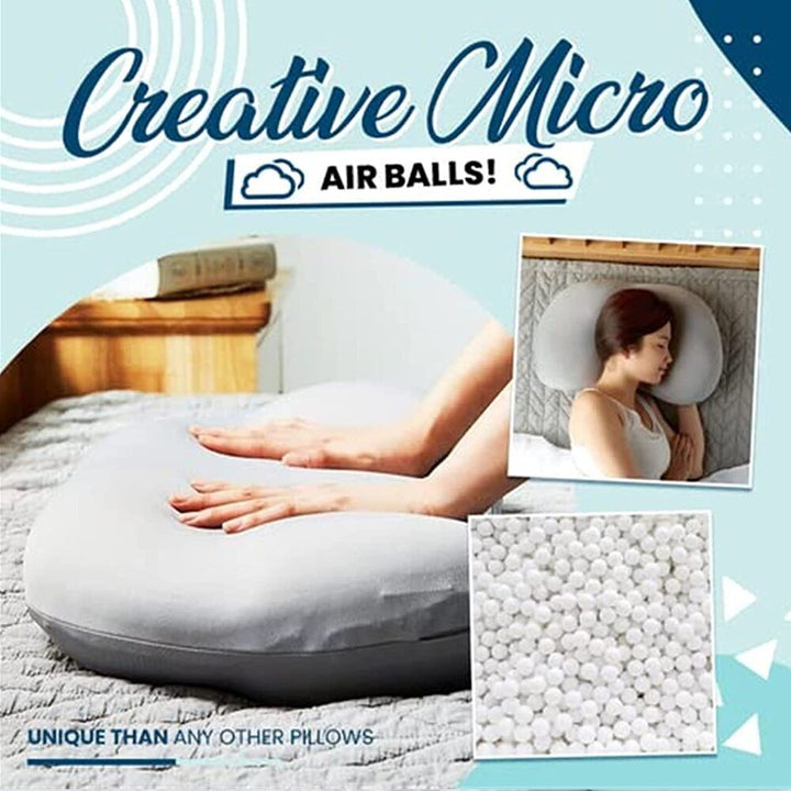 Almohada ortopédica para alinear columna, soporte cervical y mejorar postura al dormir.