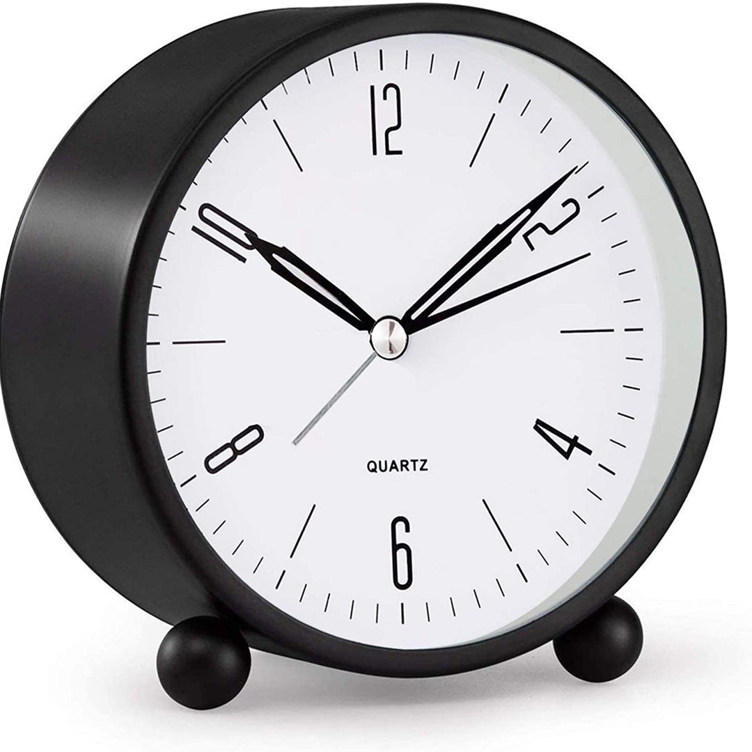 Reloj de 10 cm para mesita de noche, analógico, con luz y alarma de despertador.