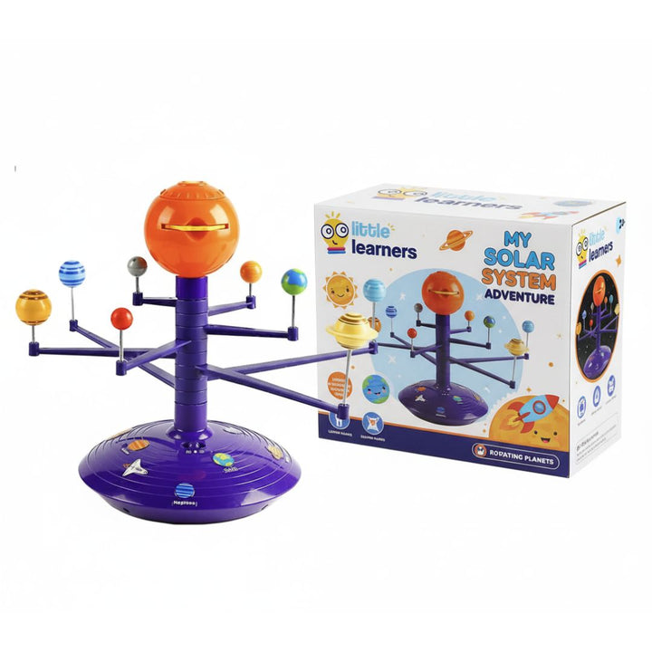 Explorando el espacio con el Sistema Solar Montessori, juguete de aprendizaje de astronomía para niños.