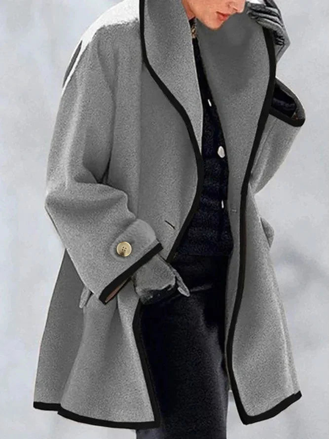 Chaqueta oversize de moda para mujer. Estilo casual y cómodo, perfecta para el invierno, ofrece calidez.