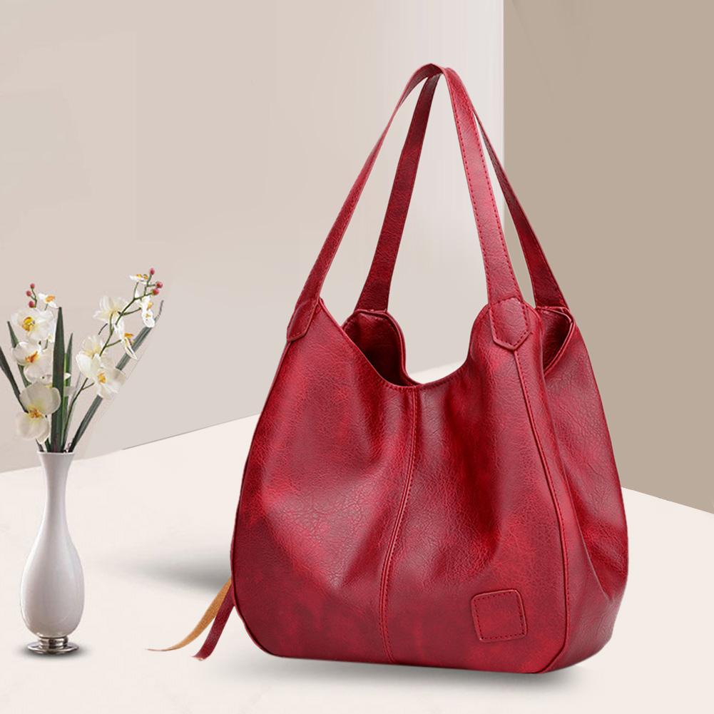 Bolso estilo vintage para mujer, piel sintética, hombro, gran capacidad. Elegante para cualquier ocasión.