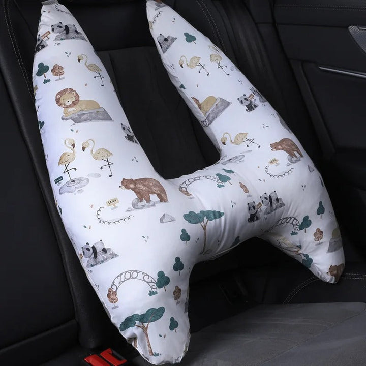 Almohada de viaje de soporte cervical. Diseñada para adultos y niños. Confort máximo en cualquier transporte.