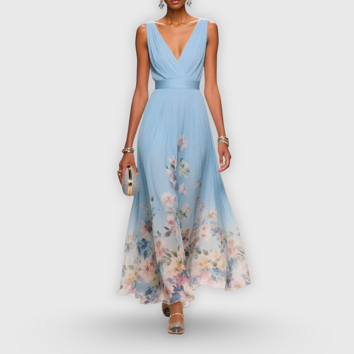 Vestido veraniego elegante para mujer, ideal para fiestas, bodas y eventos de verano. Diseño ligero y sofisticado.