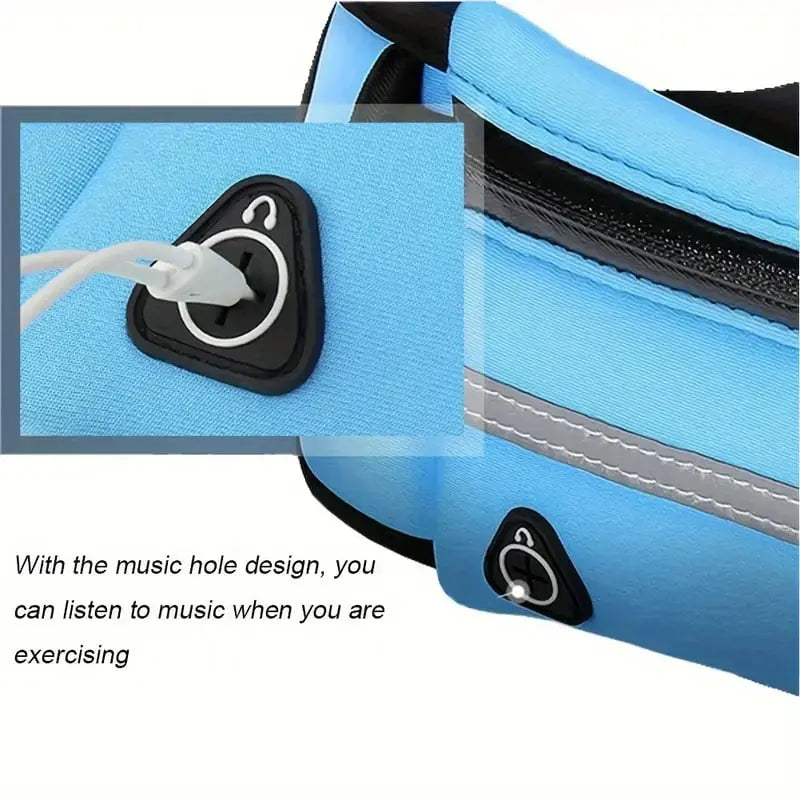Accesorios deportivos unisex: bolsa de cintura y bandolera versátil. Ideal para exterior y viajes.