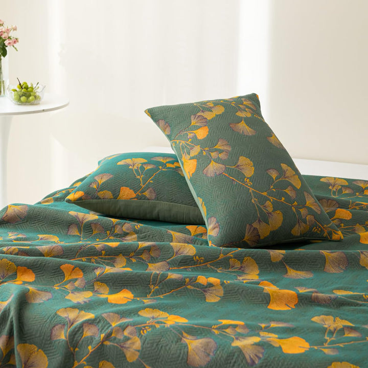 Colcha de algodón jacquard reversible, perfecta para todas las estaciones y estilos de cama en tu hogar.