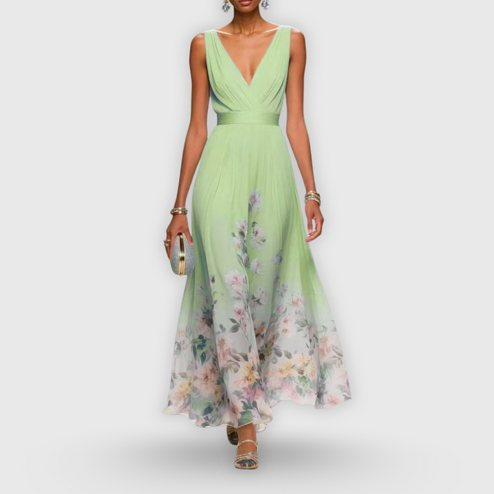 Vestido de fiesta veraniego para mujer, con tejido fluido y corte favorecedor. Elegancia para cualquier celebración.