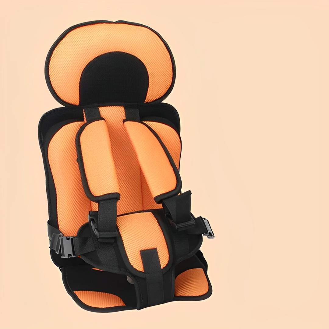 Asiento infantil de viaje, silla plegable y portátil, comodidad y protección para niños 0-12 años.