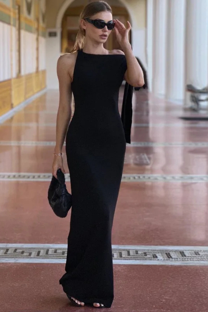 Vestido maxi de fiesta para mujer, elegante y bodycon, perfecto para bodas y eventos especiales.