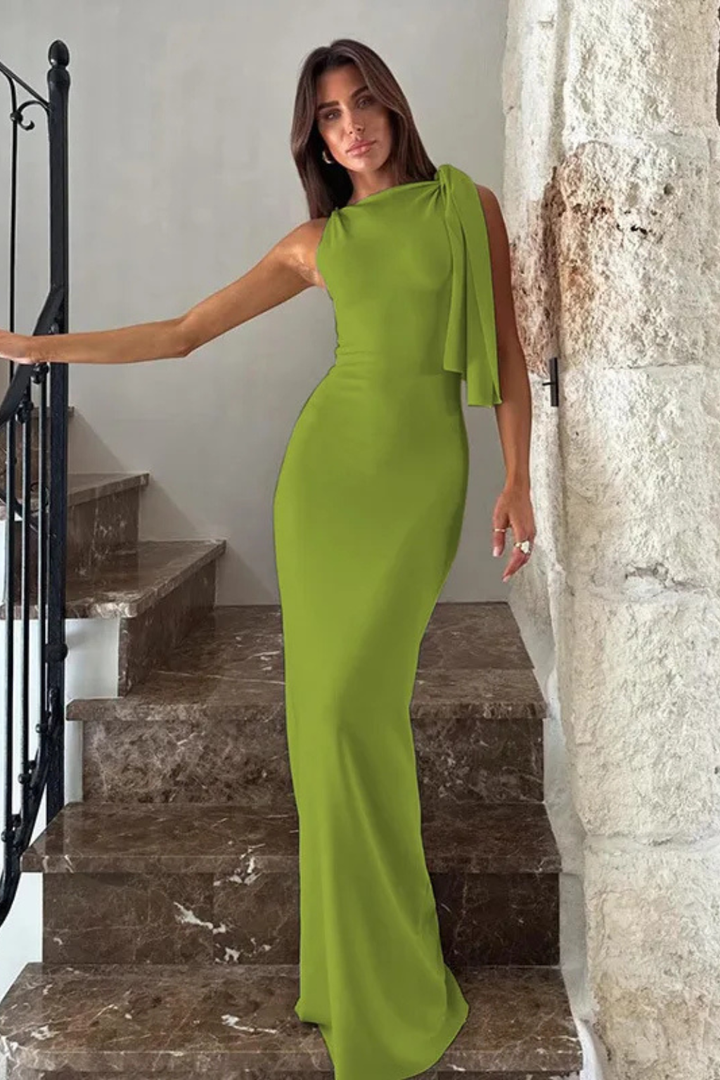 Vestido maxi sin mangas para mujer, estilo elegante para invitadas de boda, fiesta o graduación.