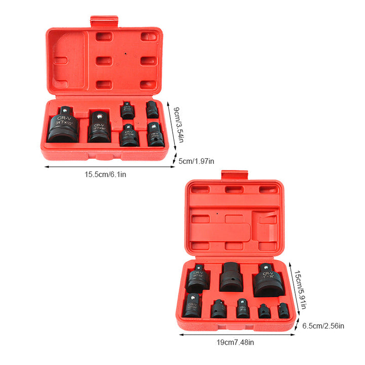 Kit de adaptadores de impacto CrV, herramientas duraderas para uso profesional en taller y bricolaje.