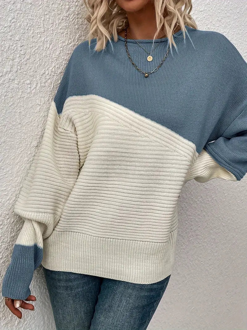 Pullover de mujer LIV con diseño moderno de bloques de color. Prenda casual ideal para cualquier ocasión.