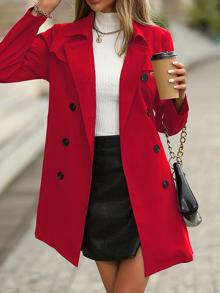 Moda de invierno: gabardina MYRTHE para mujer, estilo clásico.
