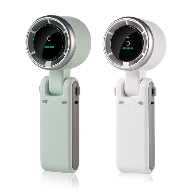 Ventilador turbina de alta velocidad y recargable. Pequeño pero potente para el verano.