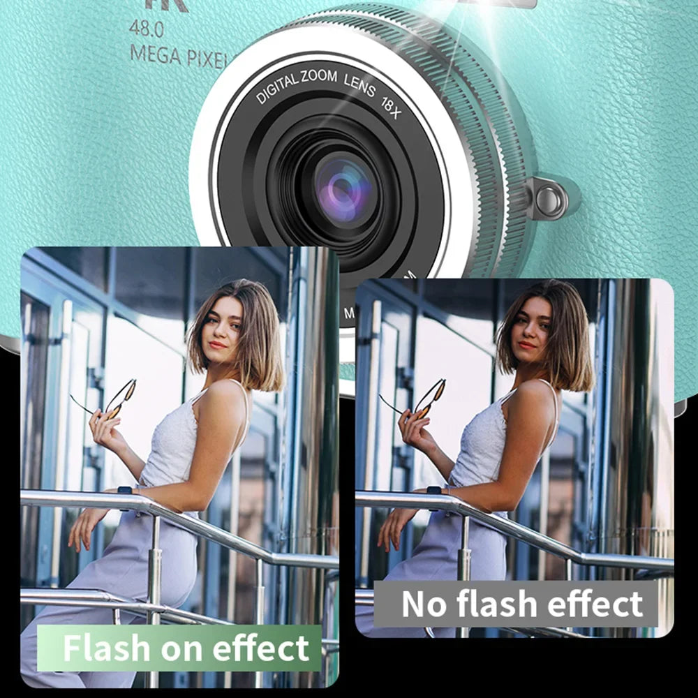 Obtén fotos 48 MP y videos 4K con esta cámara digital. Pantalla abatible, zoom digital 8X.