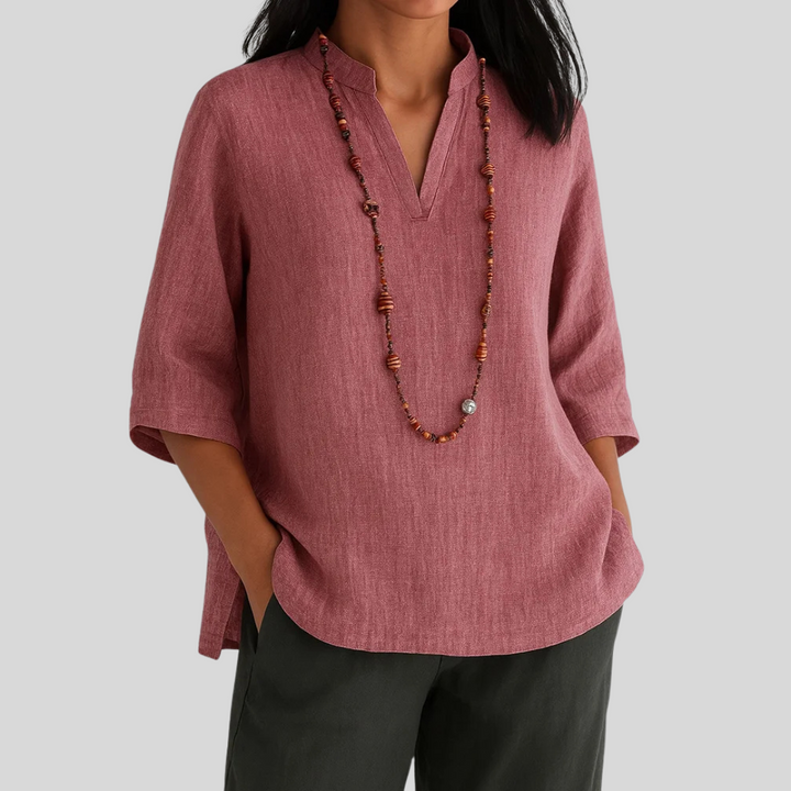 Blusa de mujer de moda, cómoda y fluida. Estilo elegante y versátil para outfits de verano y casuales.