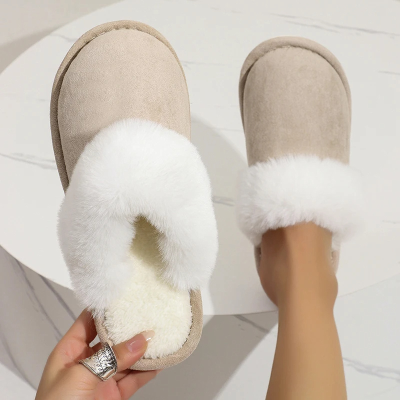 Zapatillas de casa de invierno para mujer con suela antideslizante, cálidas y muy confortables.