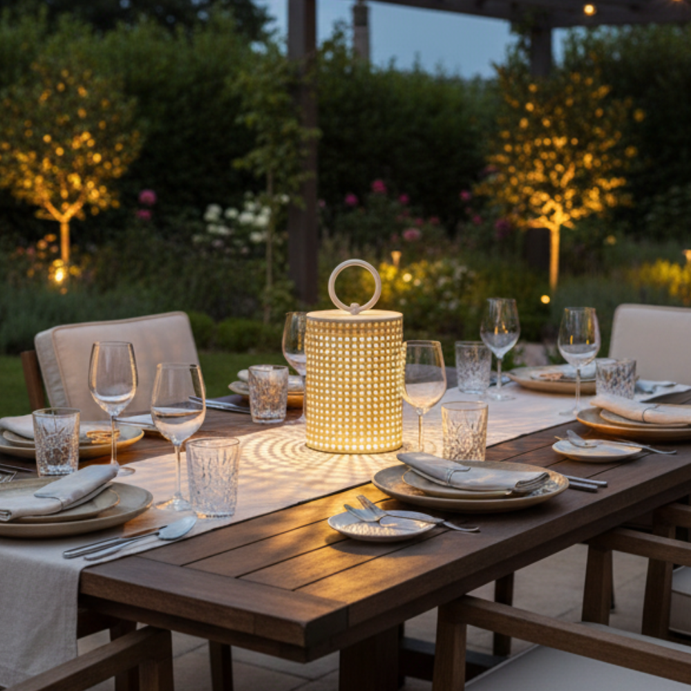 Farol solar exterior LED, perfecto para decorar patios y jardines.