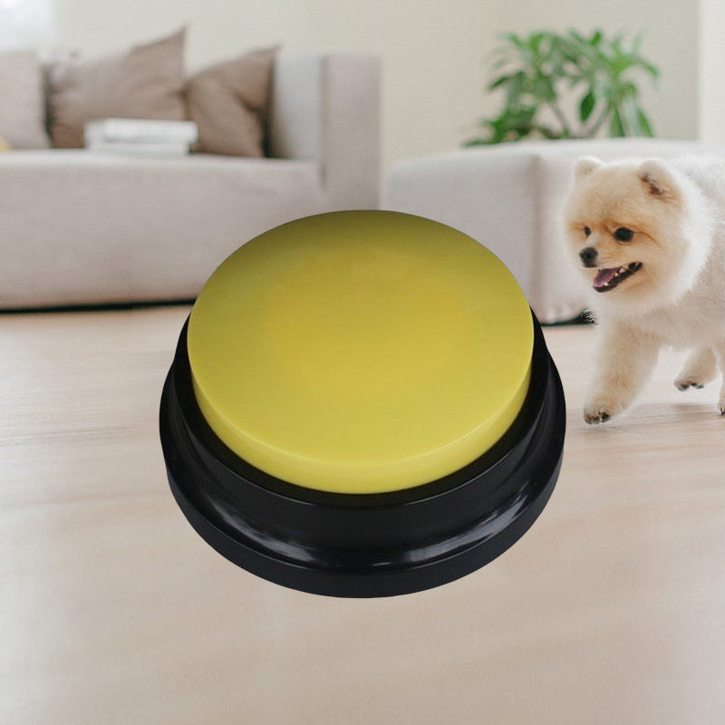 Botón interactivo de entrenamiento para perros. Ayuda a grabar comandos de voz personalizados.