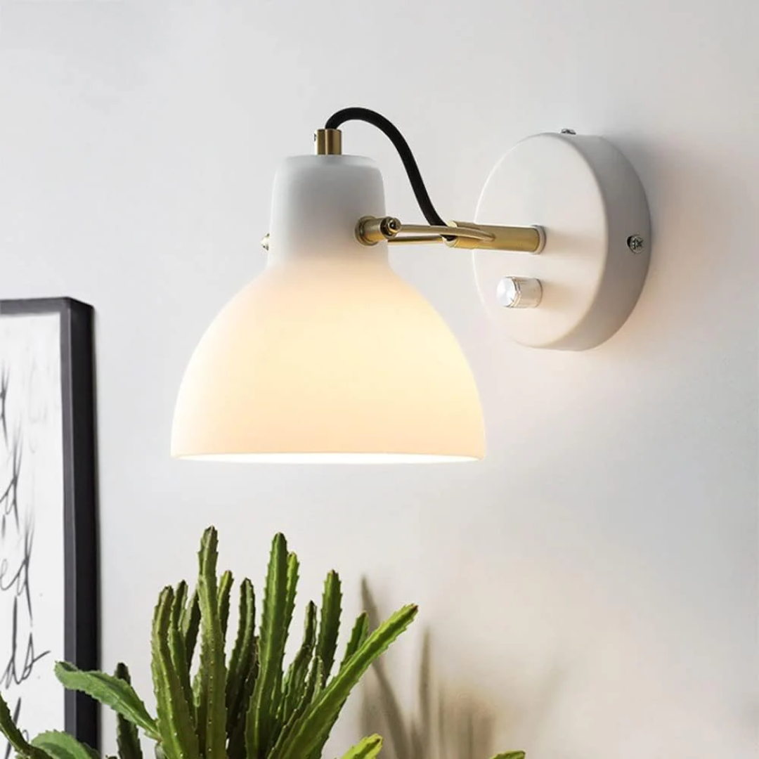 Lámpara de pared para dormitorio/sala, luz cálida. Diseño moderno y minimalista, iluminación interior LED ajustable.