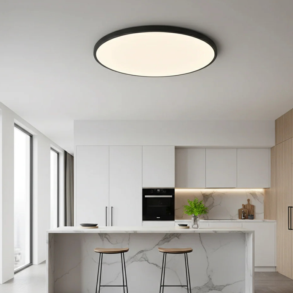 Iluminación LED de techo eficiente, gran ahorro de energía para sala de estar y dormitorio.