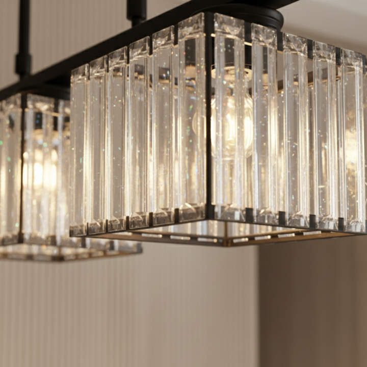 Lámpara colgante elegante para comedor, iluminación interior con un toque moderno.