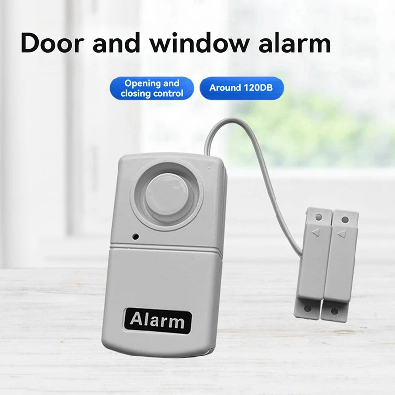 Alarma portátil para puertas, esencial para seguridad en viajes. Disuasorio efectivo contra intrusos, sin cables.
