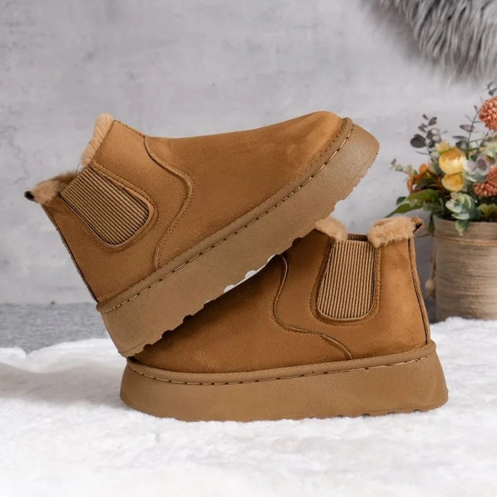 Botas de invierno para mujer, punta redonda, ideales para otoño, moda y calidez garantizada.