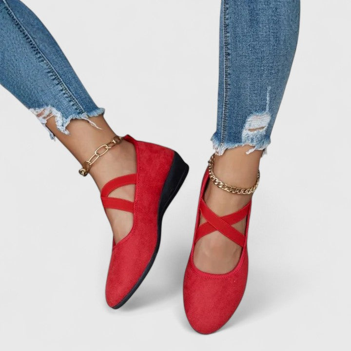 Zapatos Jynna para mujer con soporte ortopédico, ideales para comodidad y bienestar prolongado.