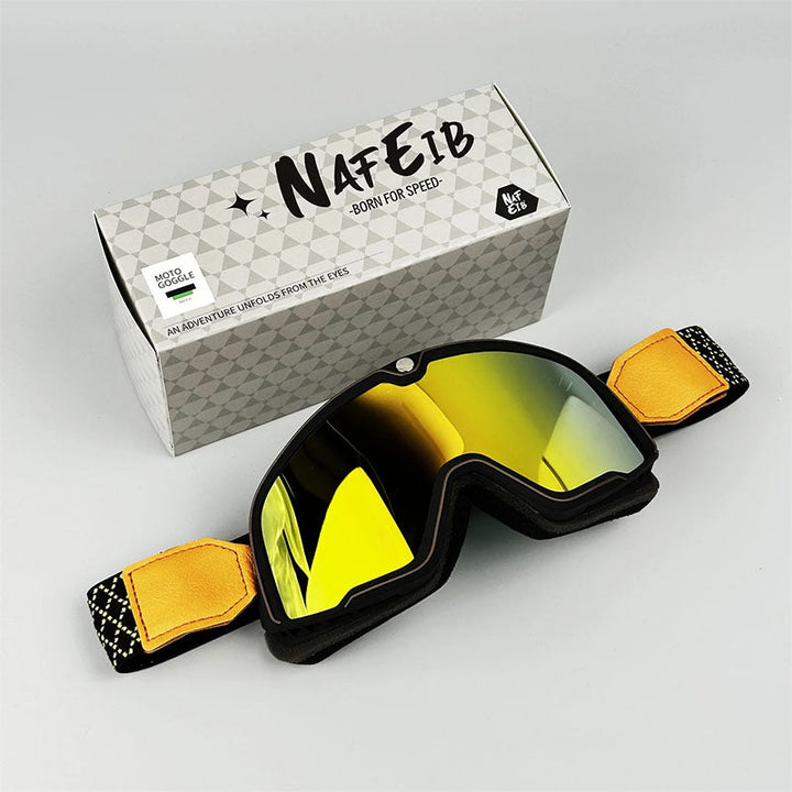 Gafas para motorista, diseño retro, unisex, ajuste sobre gafas, protección UV garantizada.