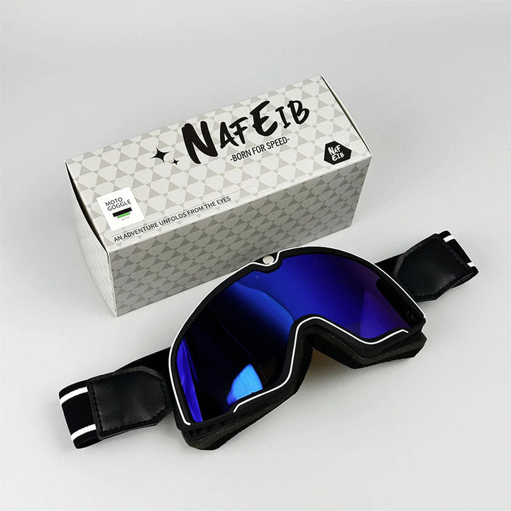 Gafas de moto unisex, diseño retro, máxima protección UV, ideales para motoristas.