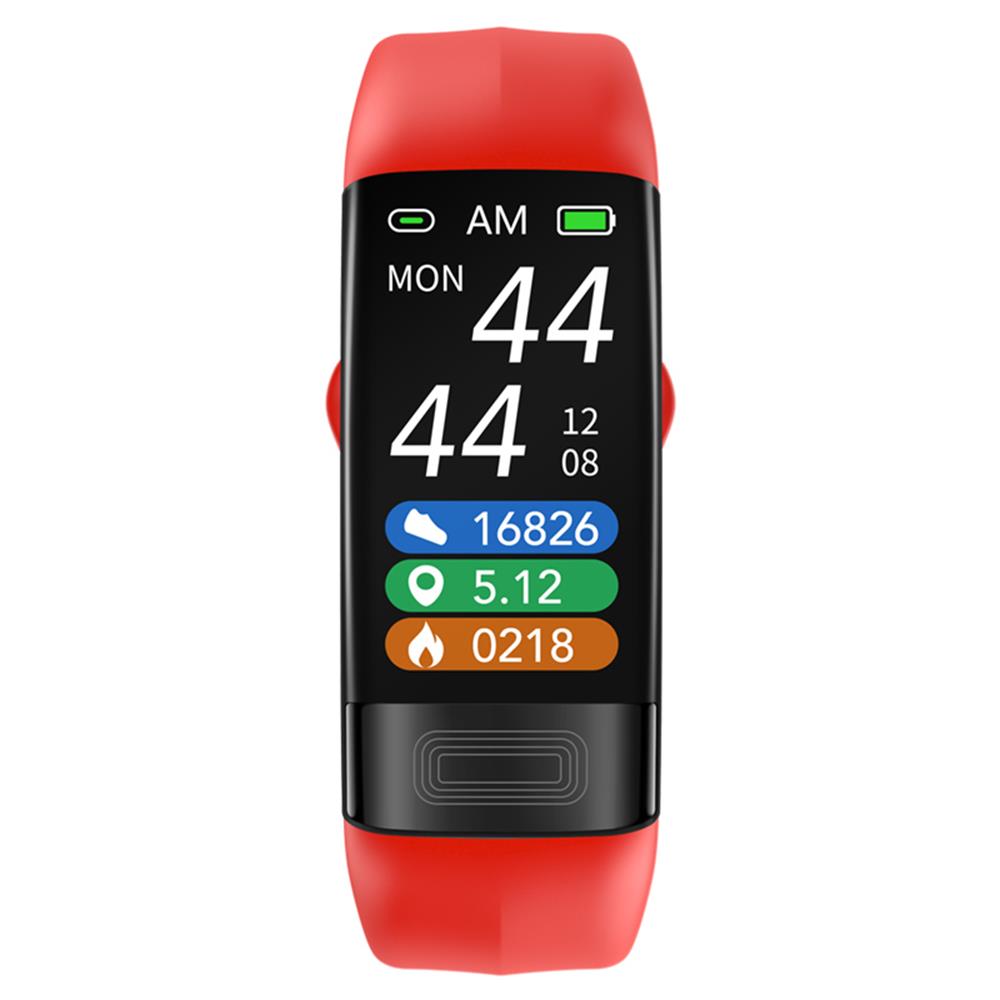 Pulsera inteligente wearable en la muñeca, ideal para monitoreo de fitness, sueño y bienestar diario.
