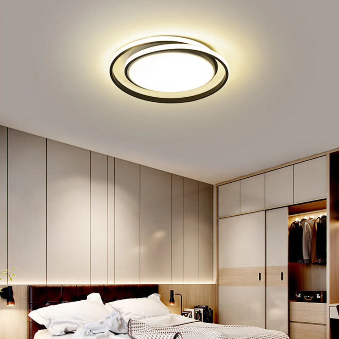 Iluminación LED eficiente para techo, diseño moderno y elegante que embellece cualquier salón o dormitorio del hogar.
