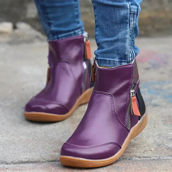 Botas de invierno elegantes y ortopédicas para mujer, combinan moda, calidez y confort superior.