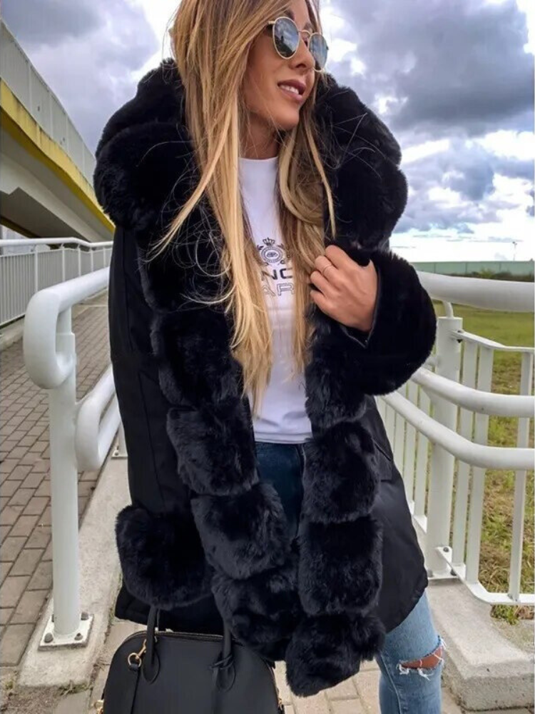 Abrigo de invierno largo y elegante para mujer. Cálido, moderno y versátil, ideal para el frío.