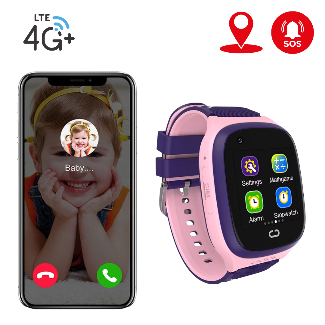 Smartwatch infantil con GPS, llamadas 4G y botón SOS para la seguridad de los niños.