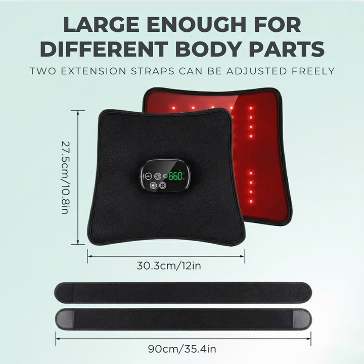 Aparato de luz roja para terapia de dolor crónico, recuperación rápida y salud muscular general.