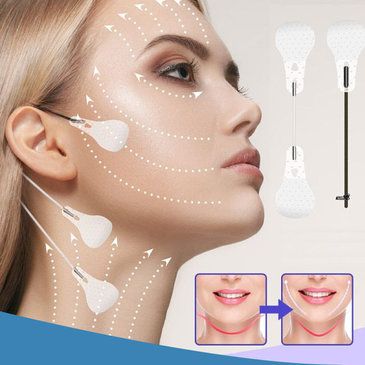 Parches faciales invisibles, hipoalergénicos, para efecto lifting y reducción de arrugas.