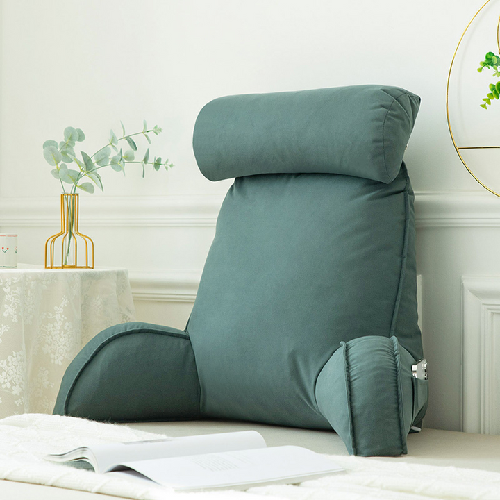 Suave almohada de respaldo de seda helada, ergonómica para soporte lumbar y confort superior.