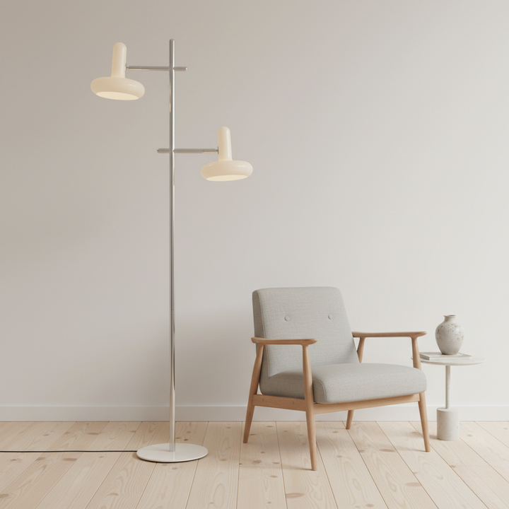 Lámpara de pie elegante Bauhaus, iluminación moderna que transforma la decoración del hogar.